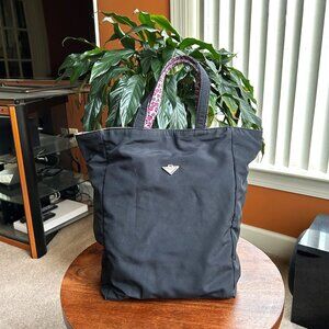 BOTTEGA VENETA Reversible Tote Bag Leopard Print Gray, Plum, Black